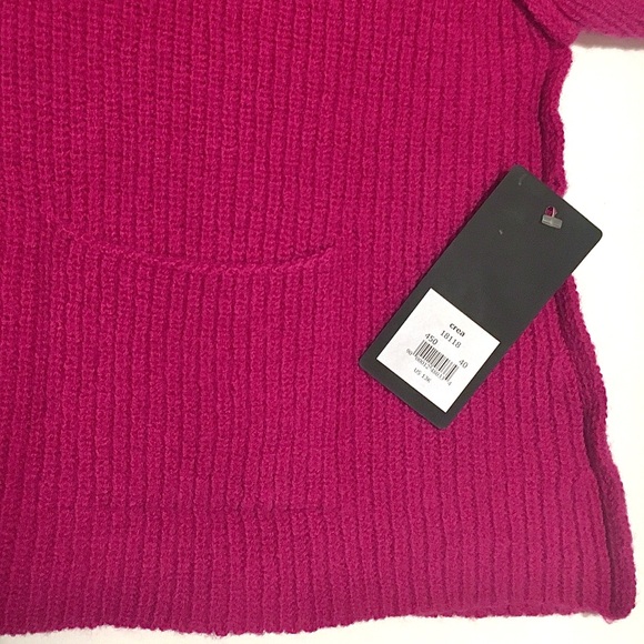 Crea Concept Cowl Neck Sweater Wool Pullover Cropped Boxy Crop Magenta Pink 40 - Picture 11 of 16